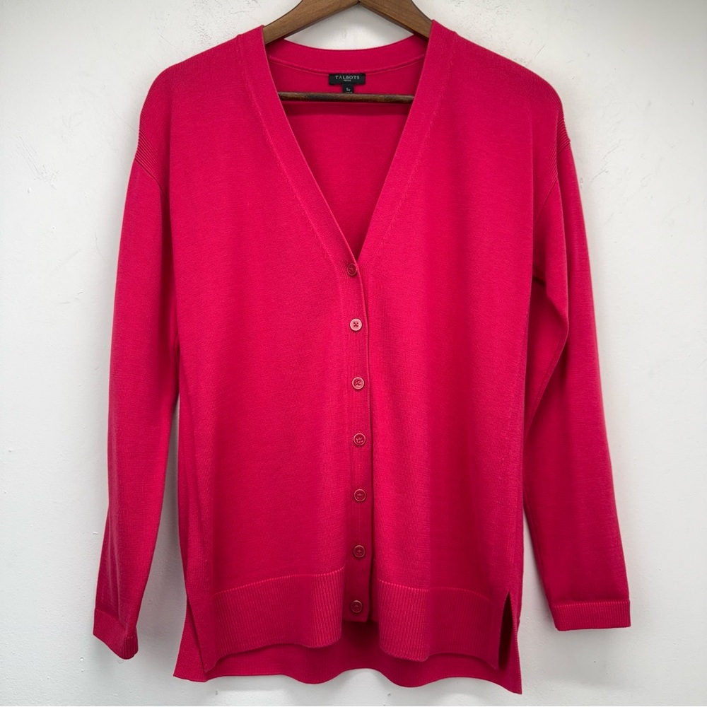 Talbots size Sp/Small Petite Women’s Pink Button Up Cardigan Sweater